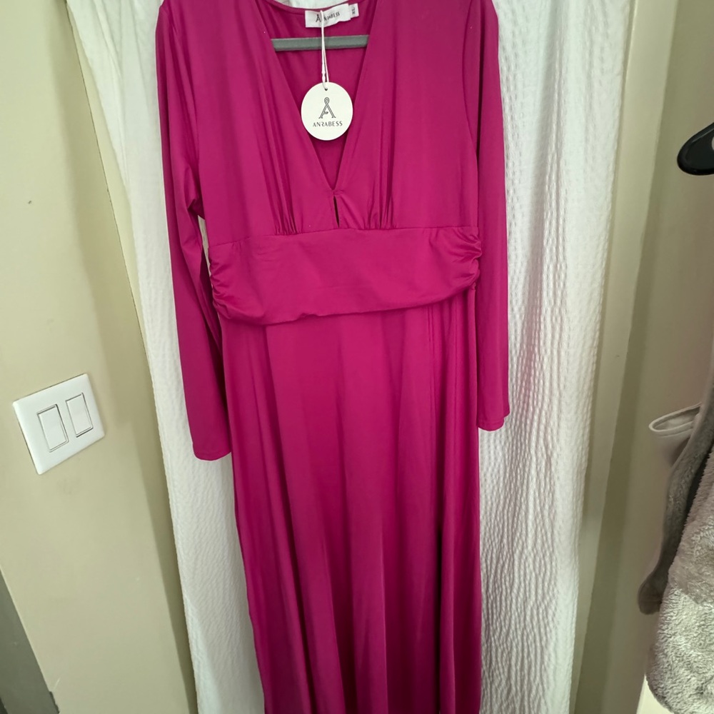 ANRABESS Women's One Shoulder Cocktail Midi Dress